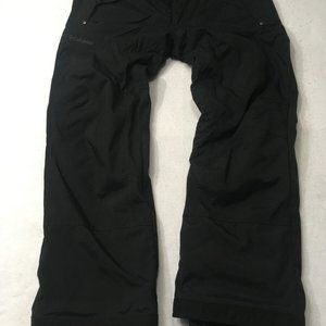 Columbia 1938 Ski Snow Pants Mens Black Waterproof pockets Large EUC